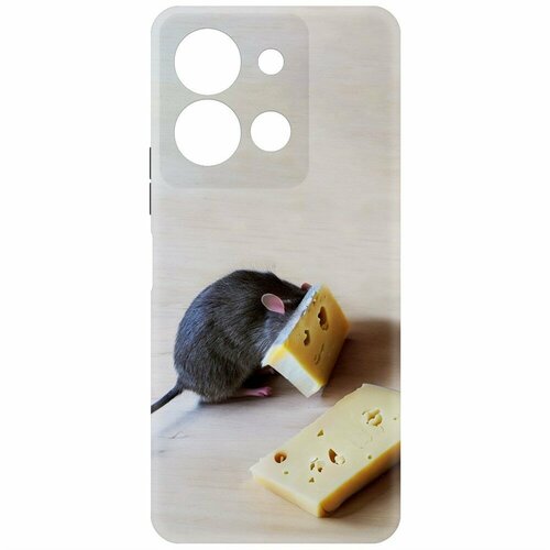 Чехол-накладка Krutoff Soft Case Мышь и сыр для Vivo Y36 черный чехол накладка krutoff soft case мышь и сыр для vivo y36 черный