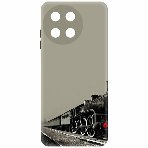 Чехол-накладка Krutoff Soft Case Паровоз для Realme 11 4G черный