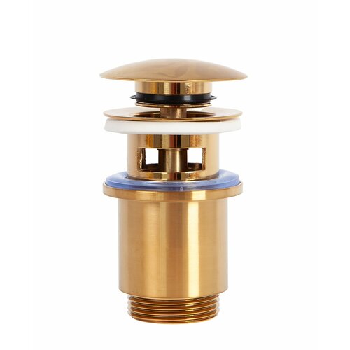 Клапан донный Arrowhead с переливом, 1-1/4, 80 мм, цвет золото