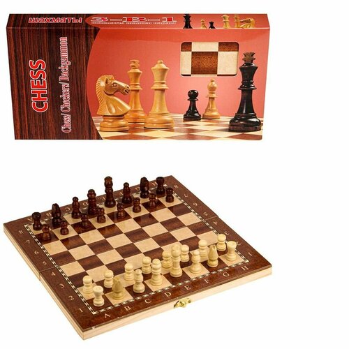 Настольная игра Шахматы + Нарды дерев. 300х155х45мм 6+ Chess