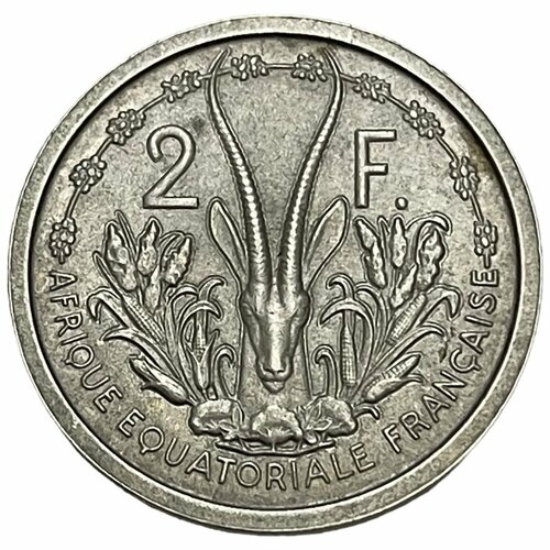 Французская Экваториальная Африка 2 франка 1948 г. французская западная африка 2 франка 1948 г 2