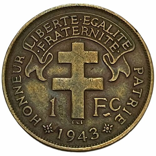 Французская Экваториальная Африка 1 франк 1943 г.