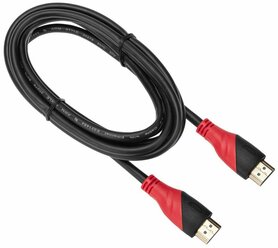 Шнур/кабель/провод с разъемами HDMI - HDMI 1.4 3D 4K REXANT GOLD с ферритовыми фильтрами для телевизоров компьютеров ноутбуков, длина 2 м