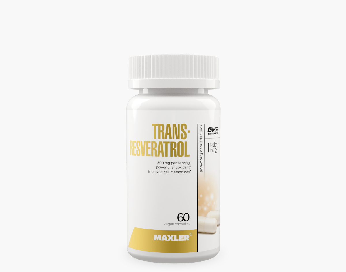 Транс Ресвератрол (чистота 98%) Maxler Trans-Resveratrol витамины для сердца и сосудов