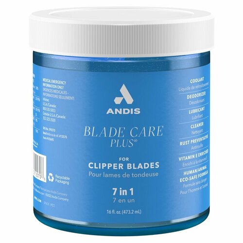 Жидкость для промывки ножей Andis Blade Care Plus 7in1 white универсальное средство для обслуживания машинок для стрижки 650 мл clipper blade care spray 7 in 1