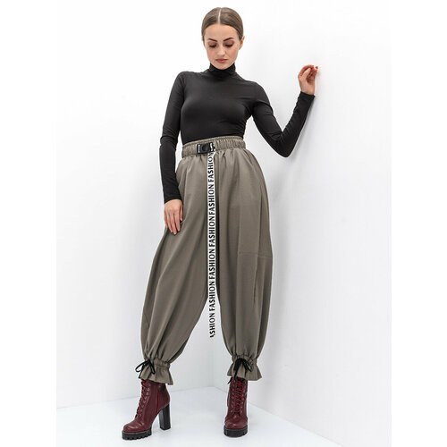 фото Брюки шаровары artwizard, размер 170-(76-80)-(104-108)/ l/ 48-50, хаки