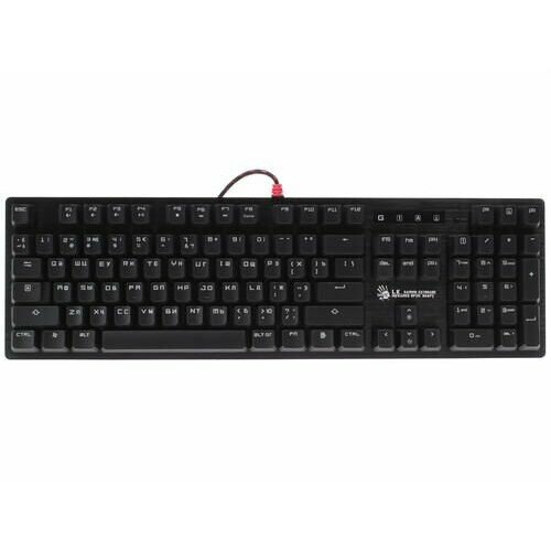 Клавиатура проводная A4Tech Bloody B820R Red S, оптомеханическая A4Tech LK Light Strike Red, клавиш - 104, USB, черная