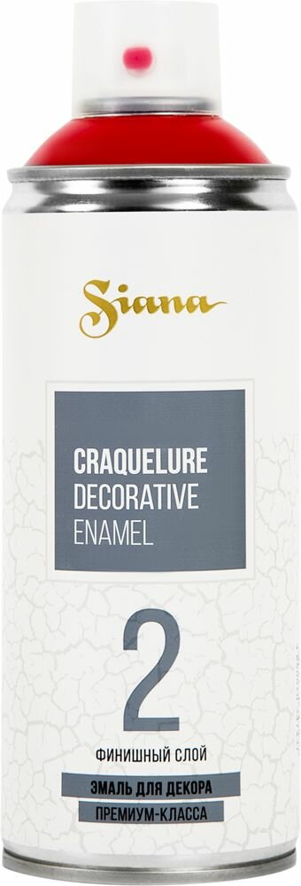 фото Краска аэрозольная Siana Craquelure финишная цвет красный 520 мл