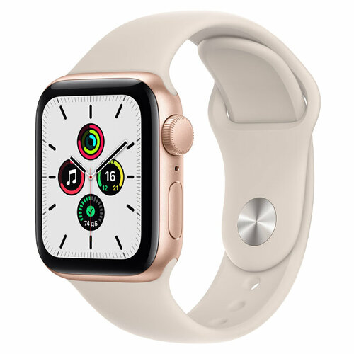 Смарт-часы Apple Watch SE Cellular 40мм Aluminum Case with Sport Band золотистые сияющая звезда ремешок 3168000₽