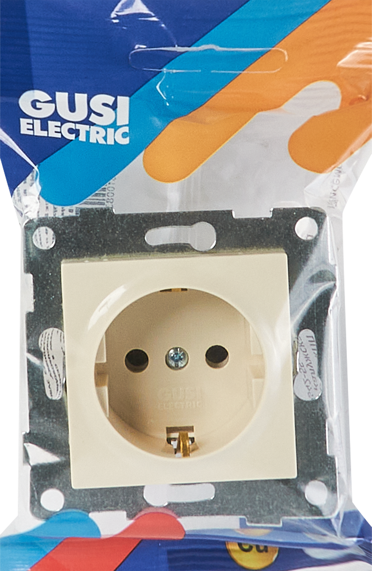 Розетка СП 1 постовая со шторками UGRA с заземлением бежевый Gusi Electric - фото №6