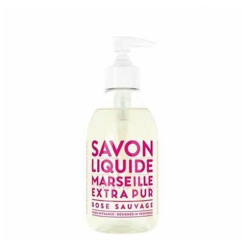 COMPAGNIE DE PROVENCE - Rose Sauvage/Wild Rose Liquid Marseille Soap 300 ml - жидкое мыло для тела и рук средства для ванной и душа ma provence жидкое мыло марсельское цветок миндаля сменный наполнитель