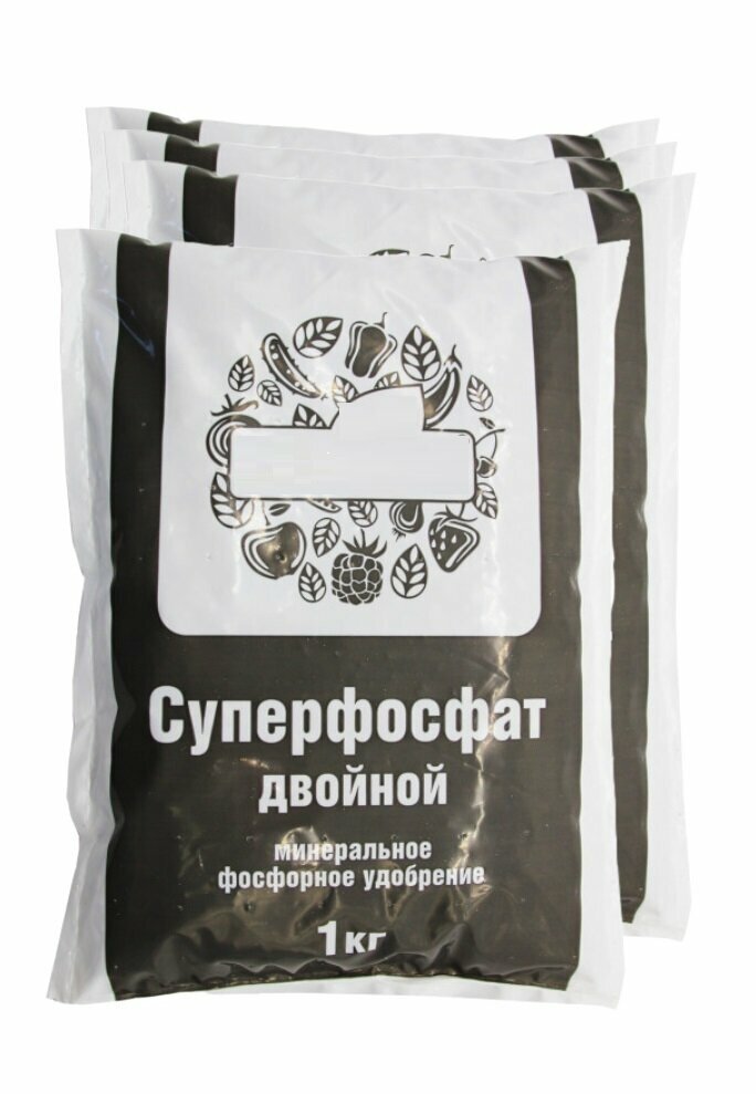 Суперфосфат 4 шт  по 1 кг  эффективное азотно фосфорное удобрение  обеспечивает комплексом питательных веществ  при подготовке почвы ускоряет появление всходов весной