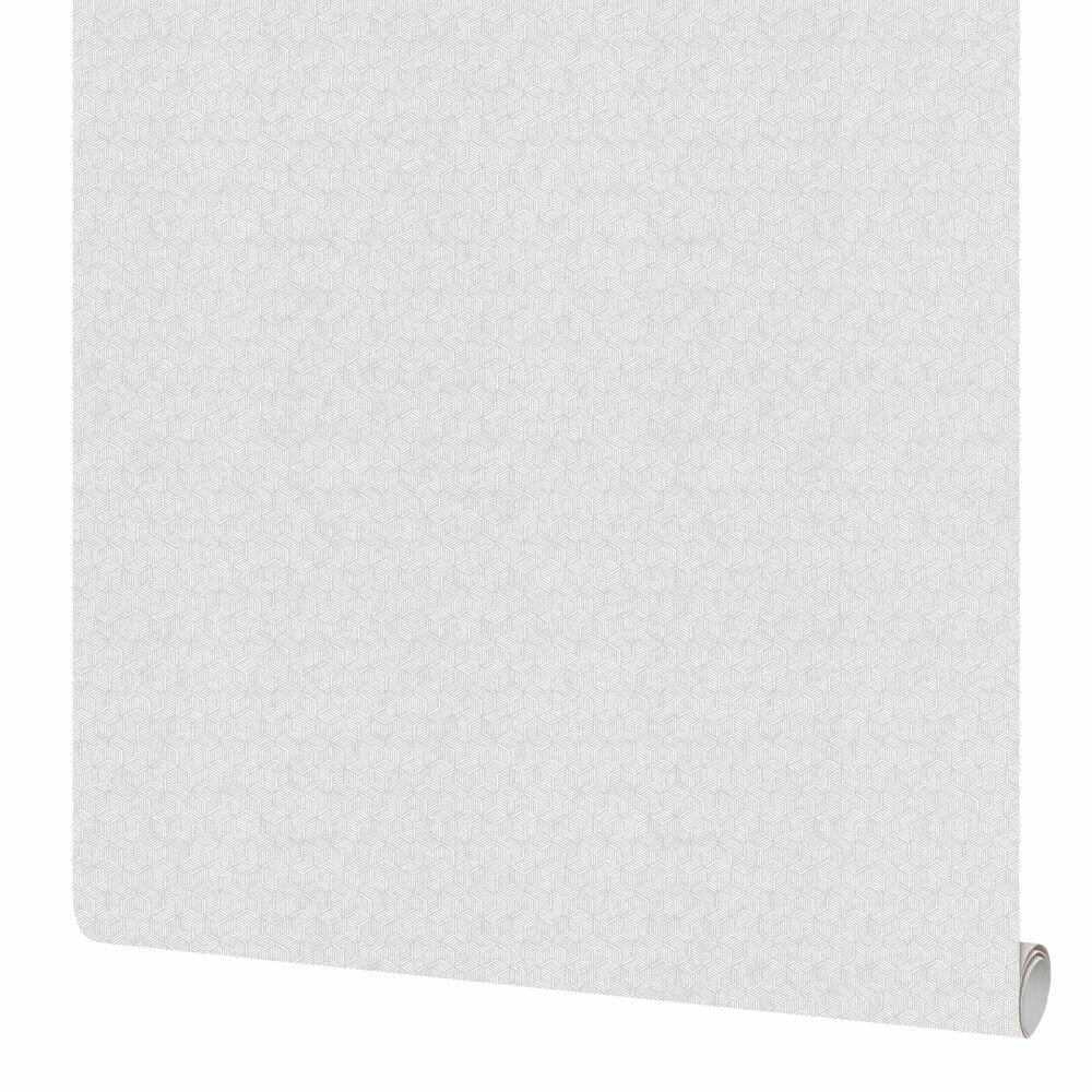 фото Обои флизелиновые Inspire Cubes серые 1.06 м