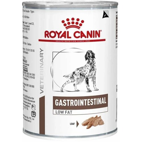 Влажный корм для собак Royal Canin Gastrointestinal Low Fat при болезнях ЖКТ, с низким содержанием жира, 6 шт. х 420 г