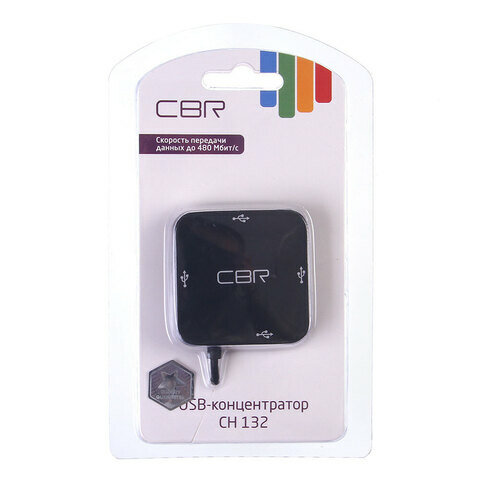 USB-концентратор CBR CH 132, разъемов: 4, 12.5 см, черный - фото №10