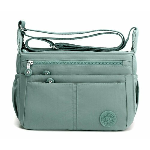 фото Сумка мессенджер , фактура рельефная, зеленый muscari