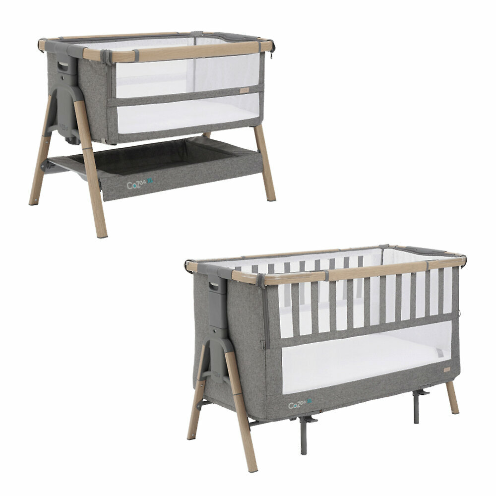 Детская кроватка Tutti Bambini CoZee XL, цвет Charcoal / Oak (Графитовый / Дуб), артикул производителя 211209/3590