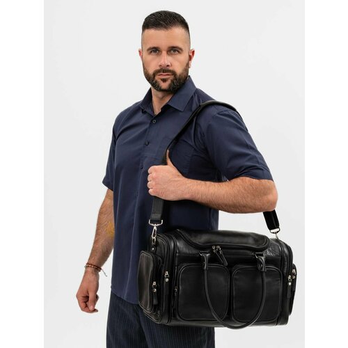 фото Сумка дорожная carlo gattini, 28 л, 48х25х23 см, ручная кладь, черный