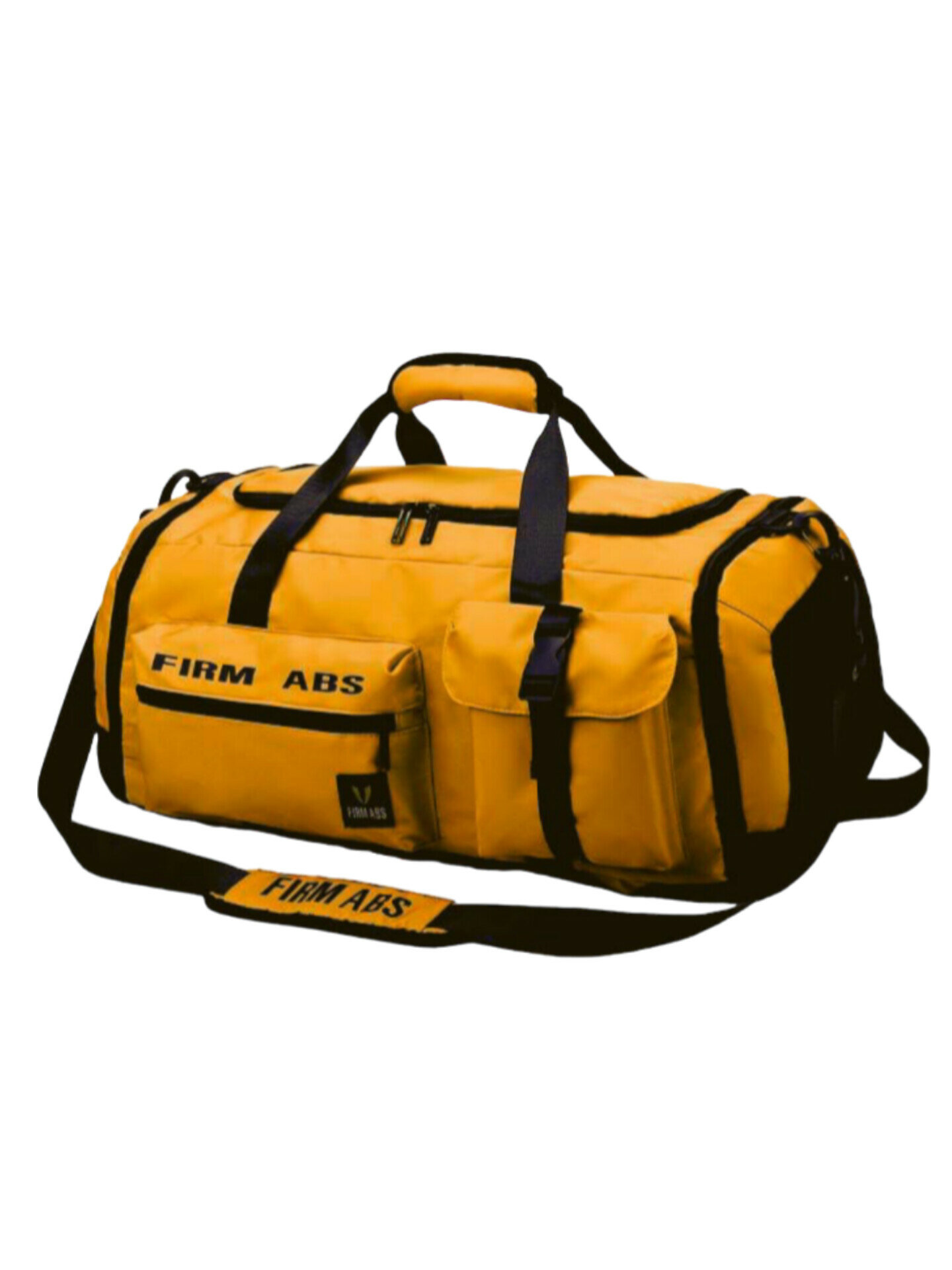 сумка спортивная желтая, оранжевая - фотография № 2