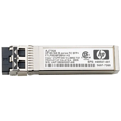 трансивер hp 16gb short wave tranceiver for 16gb san switch b series sfp qk724a 658435 001 Трансивер 670504-001 HP 8Gb Short Wave B-SERIES FC SFP+ 1PACK