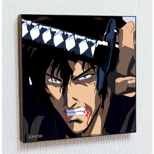 Картина постер Дзюбэй Кибагами в стиле ПОП-АРТ в рамке с креплением / Аниме / Top Poster