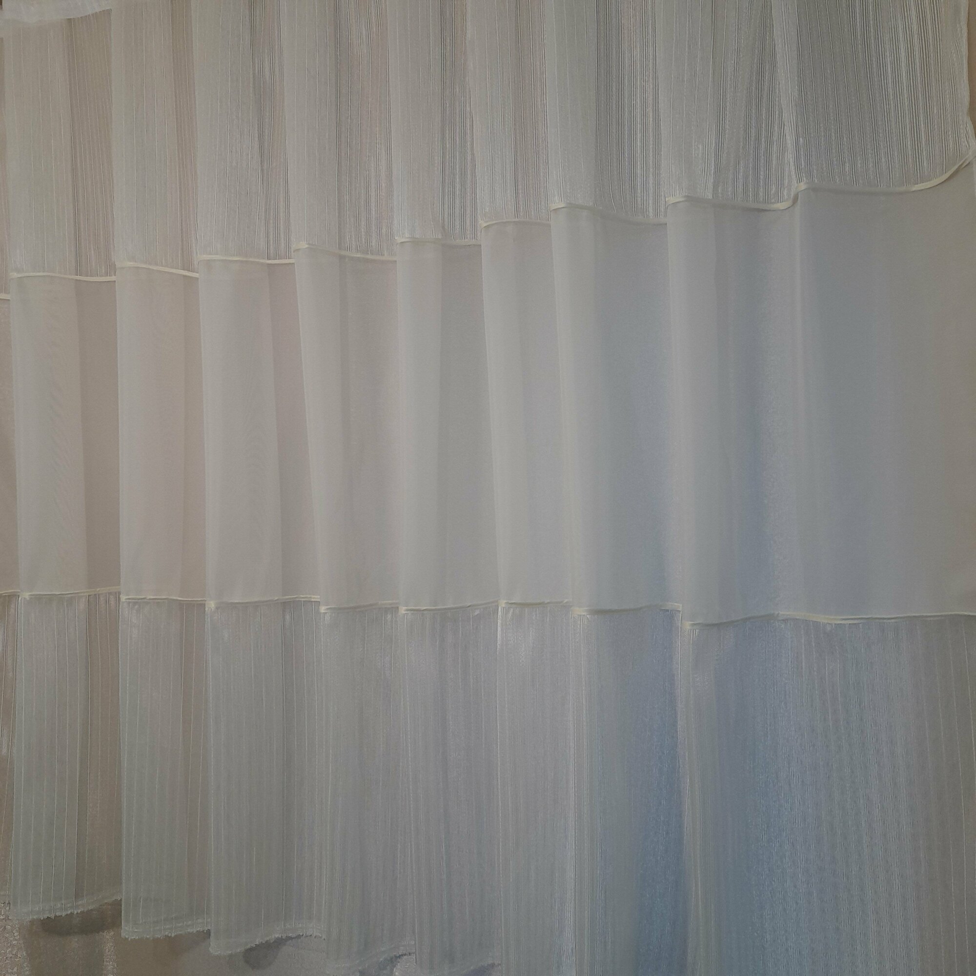 Тюль ИТлира вуаль для кухни комнаты в спальню гостиную белая 150*400 - фотография № 3