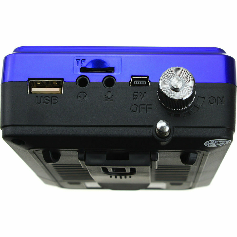 Мегафон K863D головной USB/microSD, радио, bluetooch, синий — фото 3