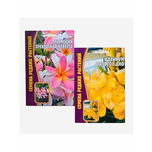Семена цветов многолетник Адениум и Плюмерия набор набор для выращивания растений магия цветов адениум