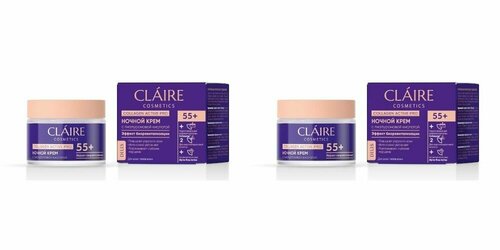 Claire Cosmetics Ночной крем 55 Collagen Active Pro 50 мл, 2 шт
