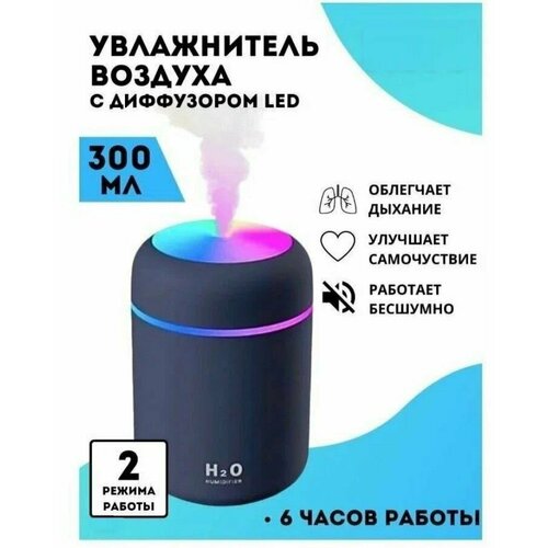 Увлажнитель воздуха H2O Аромадиффузор-ночникУльтразвуковой освежитель-увлажнитель воздуха с подсветкой ночник Серый 99000₽