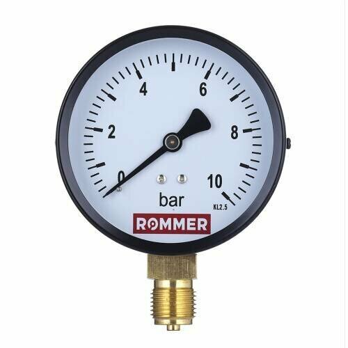 Манометр радиальный ROMMER RIM-0010 - 14 D63 мм шкала 0-10 бар 385₽