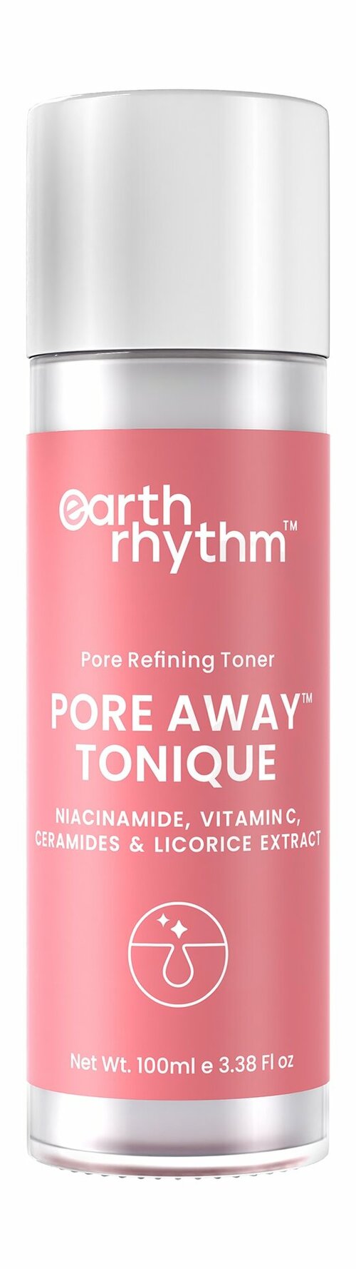 EARTH RHYTHM Pore Away Tonique Тоник для лица с ниацином для сужения пор, 100 мл