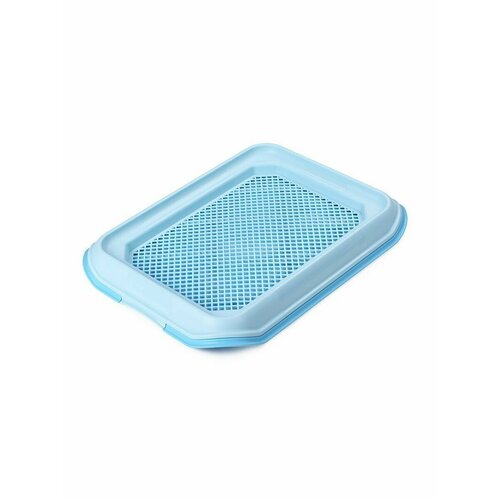 MAKAR Лоток для собак с сеткой, голубой, 33х45 см