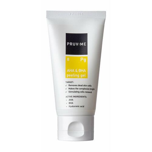 Пилинг-гель для лица с AHA и BHA PRUV: ME Pg 8 AHA and BHA Peeling Gel