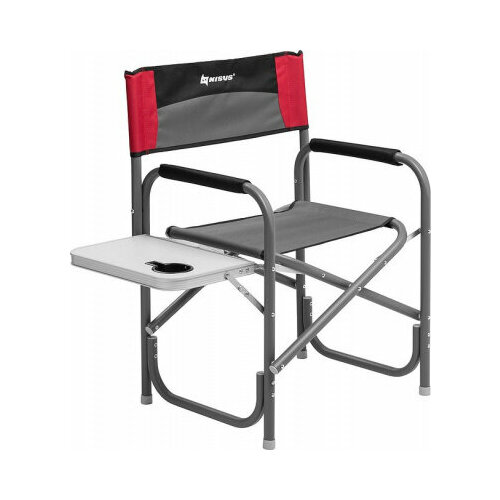 фото Nisus кресло директорское с откидным столиком nisus n-dc-95200t-grd, серый/красный/черный