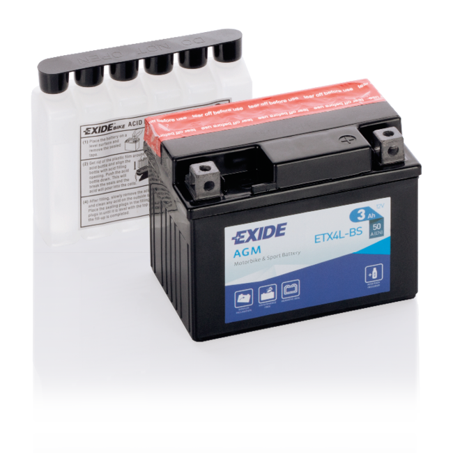 Аккумулятор Exide AGM ETX4L-BS 12V 3Ah 50A R+