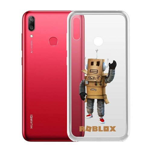 Чехол-накладка Krutoff Clear Case Roblox-Мистер Робот для Huawei Y7 (2019)