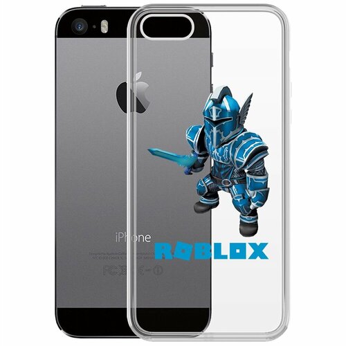 Чехол-накладка Krutoff Clear Case Roblox-Рыцарь Алар для iPhone 5/5s чехол накладка krutoff clear case roblox рыцарь алар для xiaomi redmi note 9