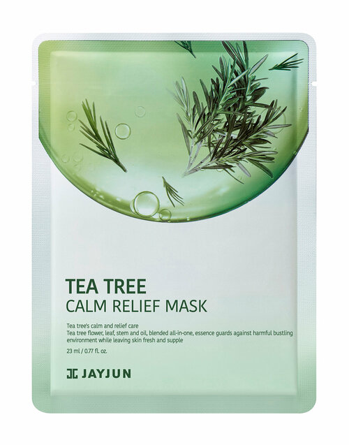 Успокаивающая тканевая маска для лица с чайным деревом JayJun Tea Tree Calm Relief Mask 23 мл .