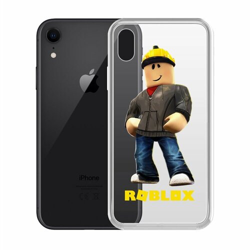 Чехол-накладка Krutoff Clear Case Roblox-Строитель для iPhone XR чехол накладка krutoff clear case roblox строитель для vivo y27 4g