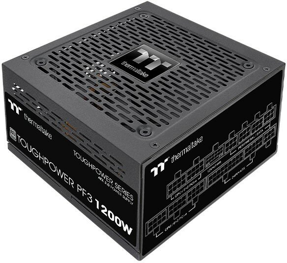 THERMALTAKE Блок питания Thermaltake ATX 1200W Toughpower PF3 Gen.5 80+ platinum 24pin APFC 120mm fan color LED 12xSATA Cab Manag RTL PS-TPD-1200FNFAPE-3