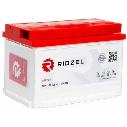 Аккумулятор автомобильный Ridzel 70 А/ч 720 А обр. пол. Евро авто (278х175х190) AB070.0