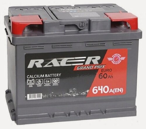 Изображение товара Аккумулятор автомобильный Racer 60 А/ч 640 А обр. пол. Евро авто (242х175х190)