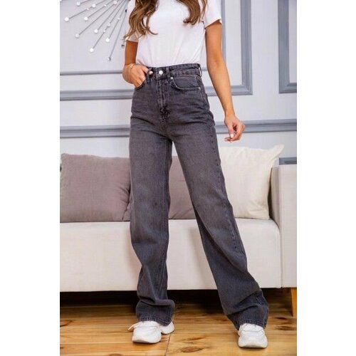 Джинсы  трубы, размер 33, серый