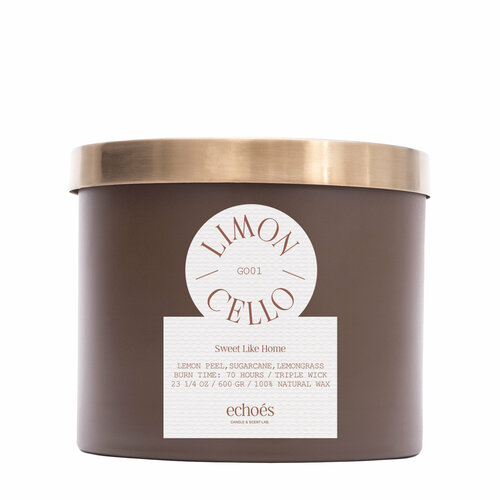 ECHOES Большая свеча в стекле Limoncello 600 гр