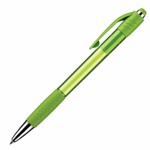Ручка Ручка шариковая Attache Happy, зеленый корпус, синяя, масляные чернила - 5 шт