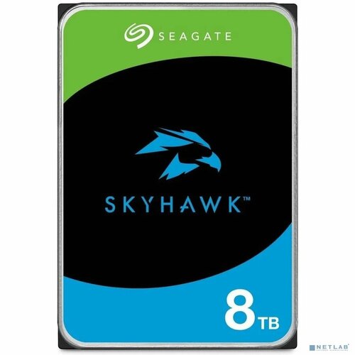 SEAGATE Жесткий диск 8TB Seagate SkyHawk (ST8000VX010) SATA 6 Гбит/с, 7200 rpm, 256 mb buffer