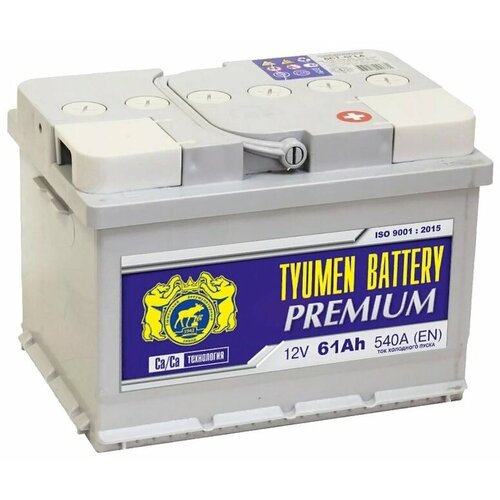 Аккумулятор автомобильный TYUMEN BATTERY PREMIUM 61 А/ч 540 А обр. пол. низкий Евро авто (242x175x175)