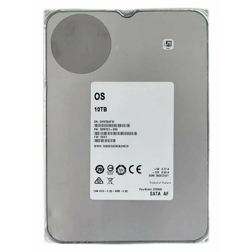 Ресертифицированный жесткий диск OS Barracuda PRO ST10000NM0166 10TB HDD 256 мб 7200 обмин 1999000₽