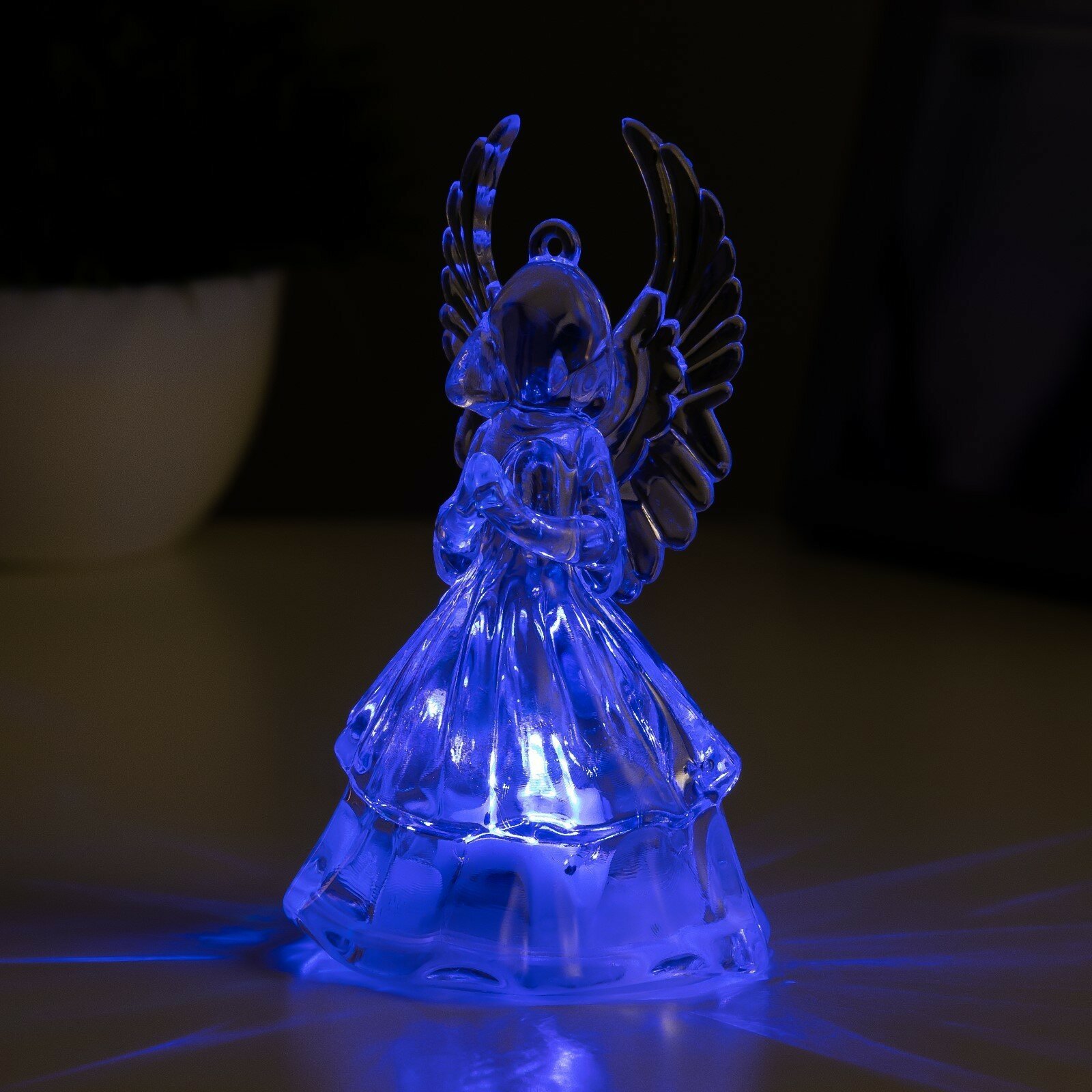 Ночник "Ангел" LED 1Вт RGB 3хLR44 прозрачный 5,5х6х11см - фотография № 3